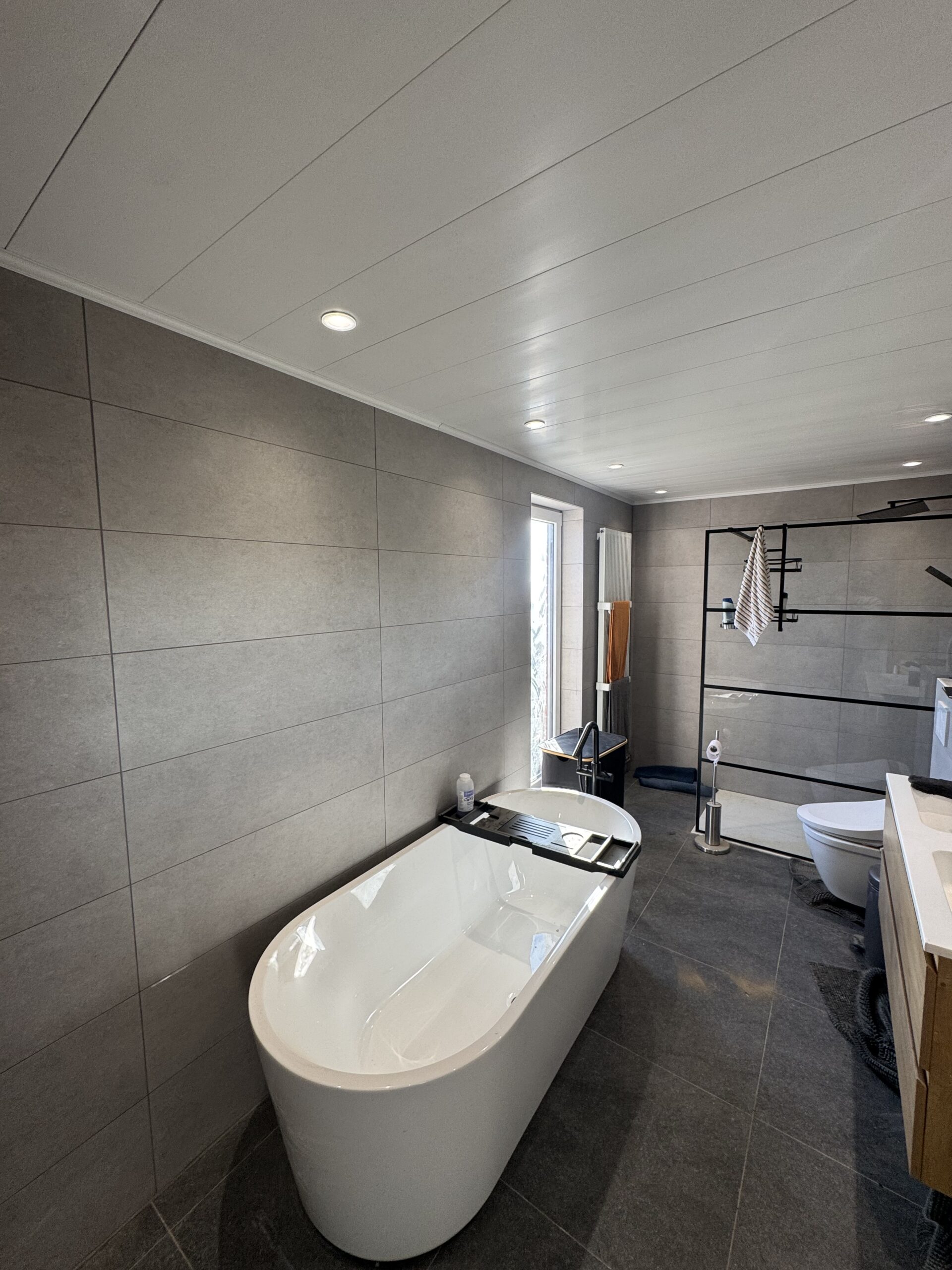Salle de bain marbre douche Andenne VP Terrassement